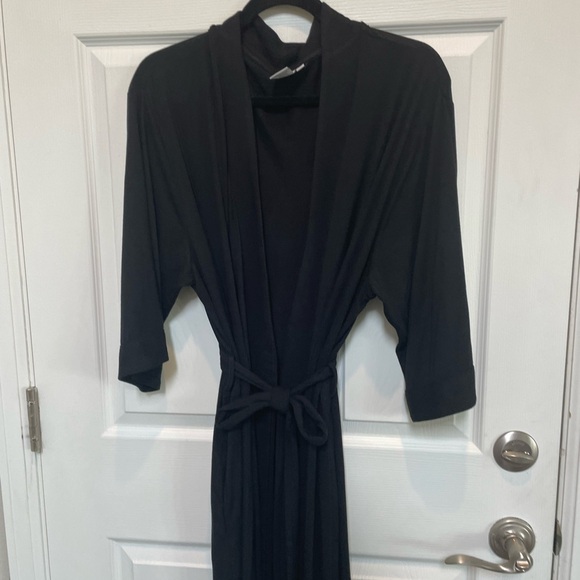 Quince Other - Quince Wm's Bamboo Jersey Robe Black Sz XL #86